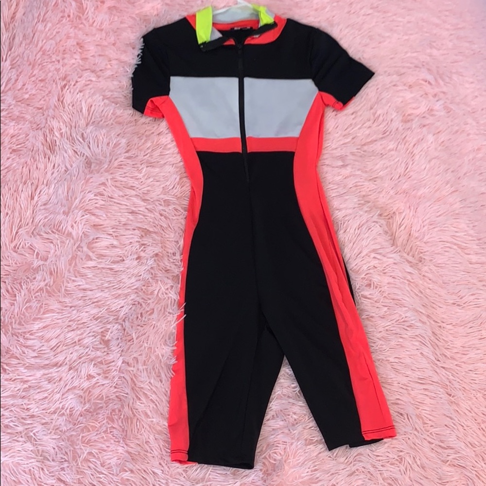 multicolored body suit